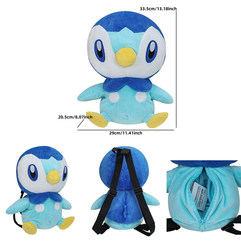 Pokemon Plush Backpack – Pikachu, Snorlax, Eevee, Mimikyu, Mew, Gengar, Charizard, Piplup & Slowking Toy Doll Gift for Kids