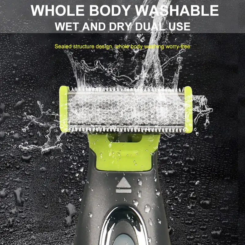 MLG Portable Electric Shaver for Men & Women – Full Body USB Trimmer with T-Shaped Blade, Washable Razor
