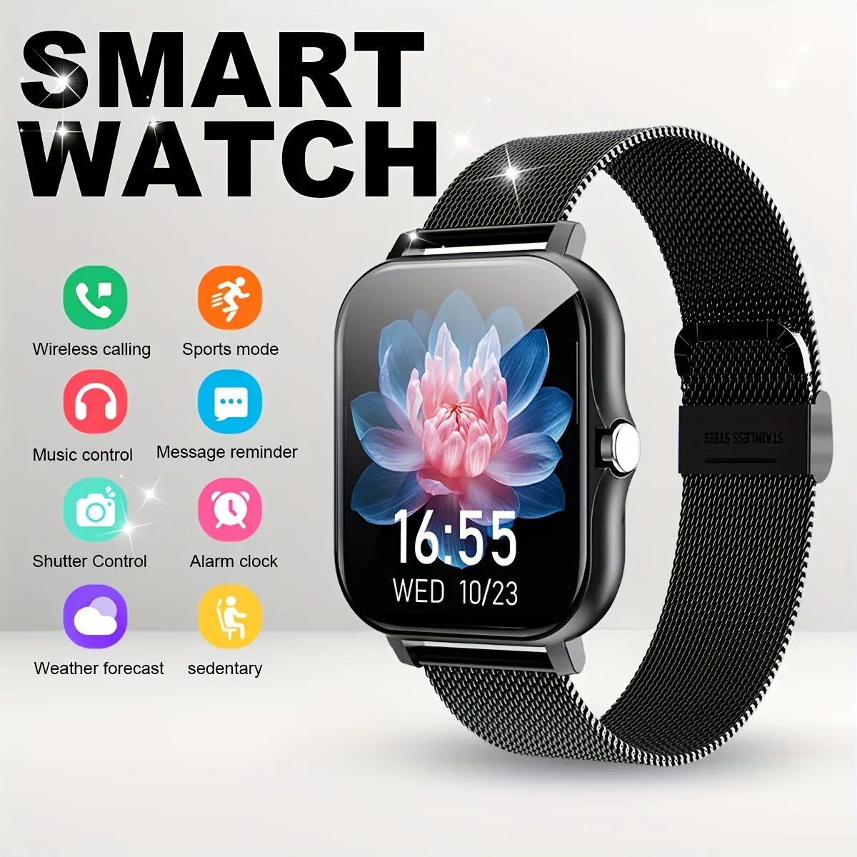 2025 New Upgrade Smartwatch – 1.83" Full Touch Display, Bluetooth Call, Sports Tracking for Men & Women, Android & iOS Compatible