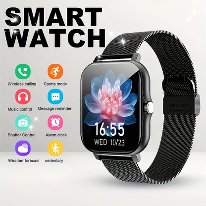 2025 New Upgrade Smartwatch – 1.83" Full Touch Display, Bluetooth Call, Sports Tracking for Men & Women, Android & iOS Compatible