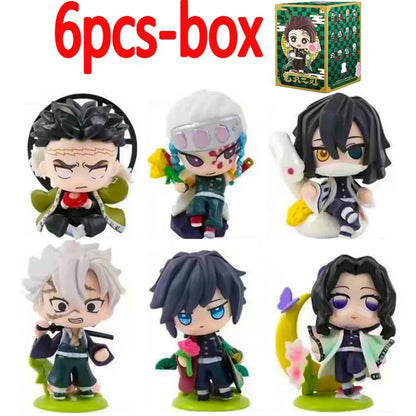 Anime Demon Slayer Blind Box Figures — 1-12pcs Tanjiro & Nezuko PVC Model Ornaments, Kids Christmas & Halloween Gift