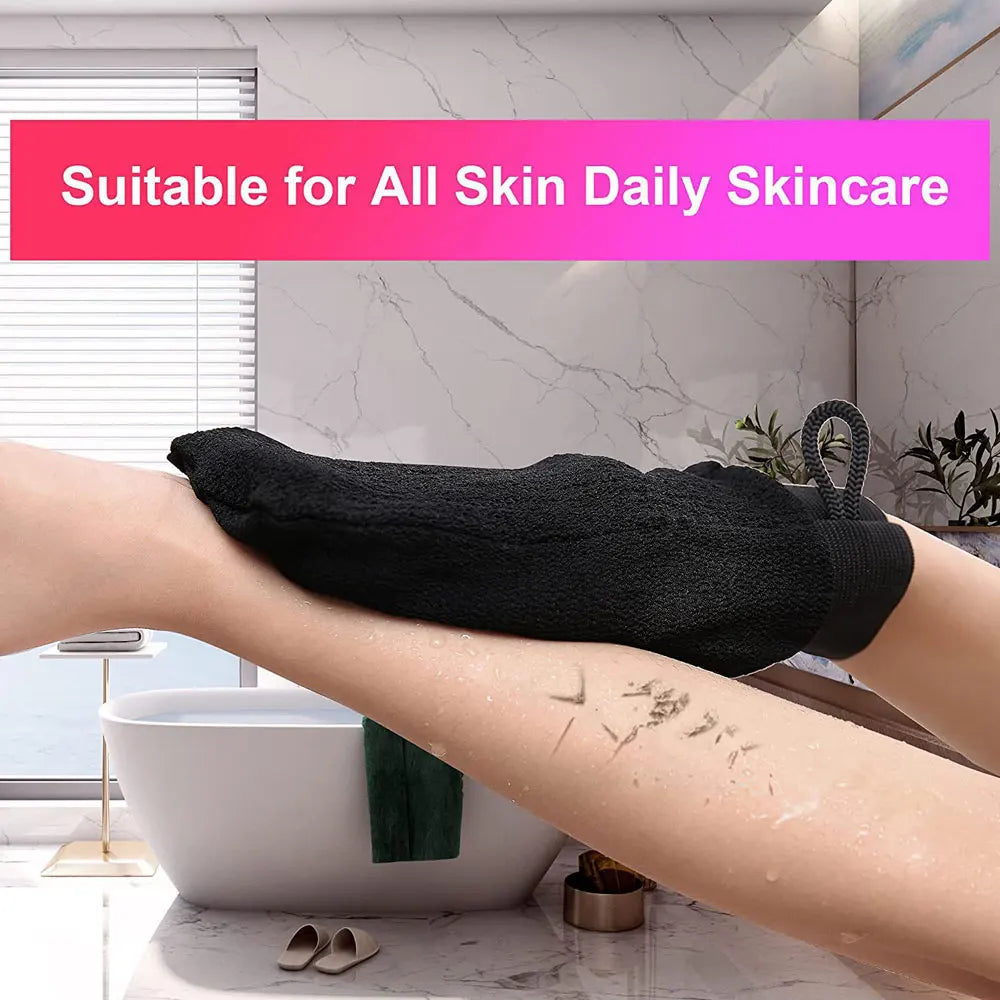Moroccan Hammam Exfoliating Shower Gloves – Dead Skin Removal & Korean Massage Scrub Mitt