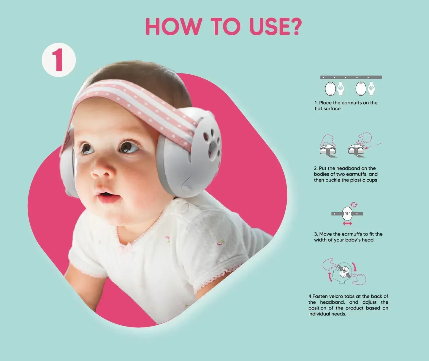 2 in 1 Baby Ear Protection Noise Cancelling Headphones – Convertible Design Earmuffs for Improved Sleep