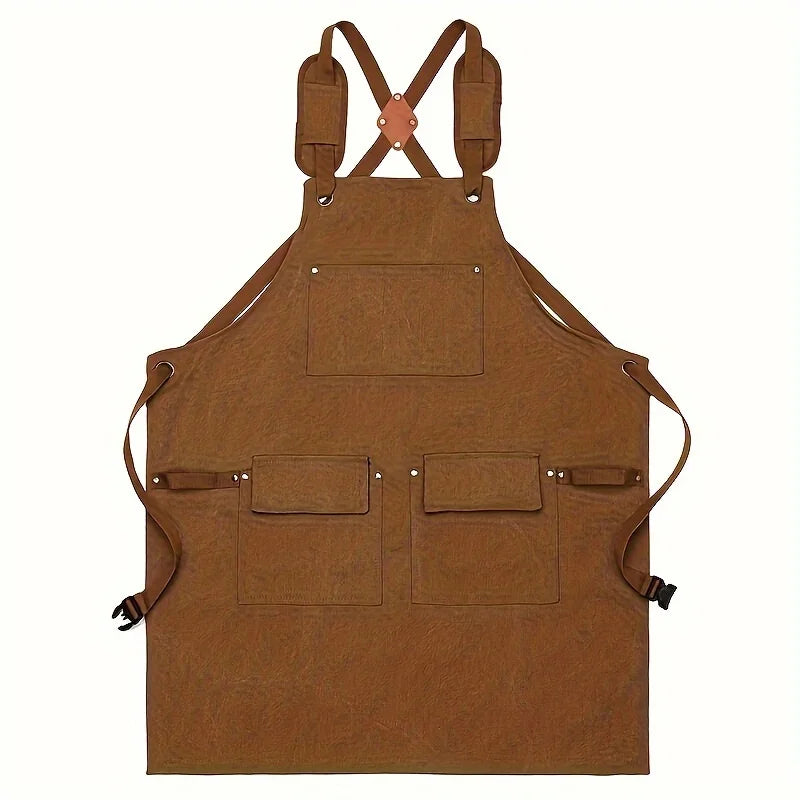 Thick Cotton Canvas Waterproof Apron - Durable Kitchen, Catering, Gardening & Commercial Waist Apron