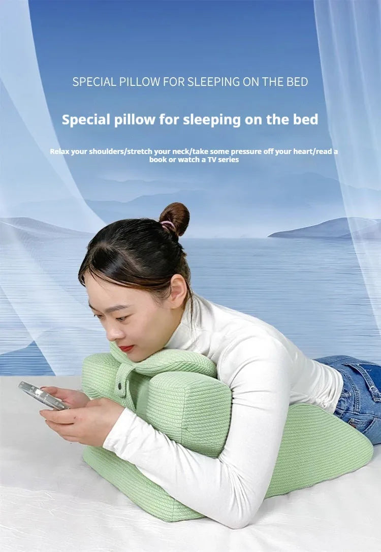 Face Down Pillow – Ergonomic Home Massage Cushion with Neck Support for Comfortable Sleeping & Bed Wedge Support