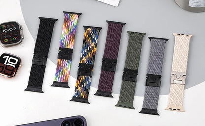 Parachute Braided Straps for Apple Watch Series 9/8/7/6/5 SE – Compatible with 41mm-49mm Bands