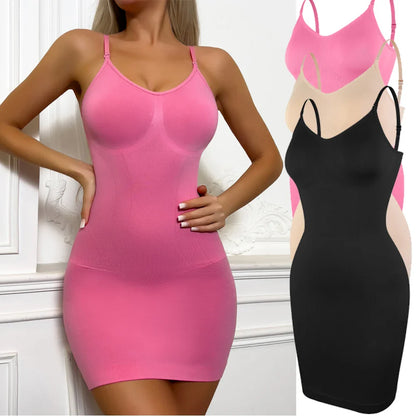Women’s Suspender Dress Shapewear – Slim Fit Tummy Control Full Slip, Breathable Body Shaper (S–3XL Plus Size)