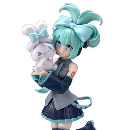 20CM Anime Hatsune Miku x Cinnamoroll Figure – Collectible Decorative Model, Kawaii Gift for Kids