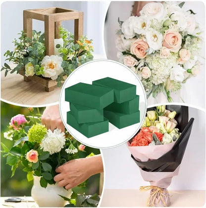 Green Floral Foam Blocks for DIY Flower Arrangements – Wet & Dry Absorbent Sponge Bricks for Wedding, Birthday & Garden Decor