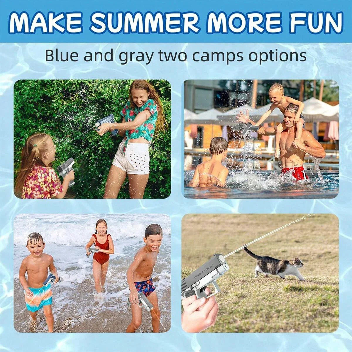 M1911 Water Gun Toy – Squirt Gun for Kids & Adults, Summer Pool & Beach Shooting Game, Outdoor Water Blaster Pistol