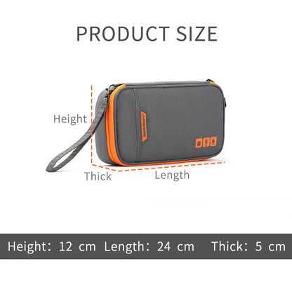 Portable Electronic Accessories Travel Case: Cable Organizer Bag for iPad, Cables, Power, USB Flash Drive, Charger - Gadget Carry Bag