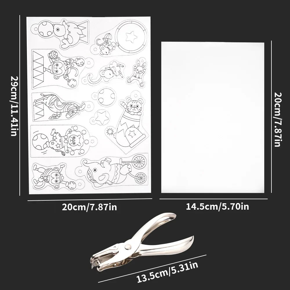 Heat Shrink Plastic Sheets Set – DIY Shrinky Art Film for Keychains, Ornaments & Scrapbooking Crafts