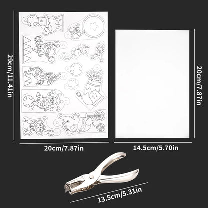 Heat Shrink Plastic Sheets Set – DIY Shrinky Art Film for Keychains, Ornaments & Scrapbooking Crafts