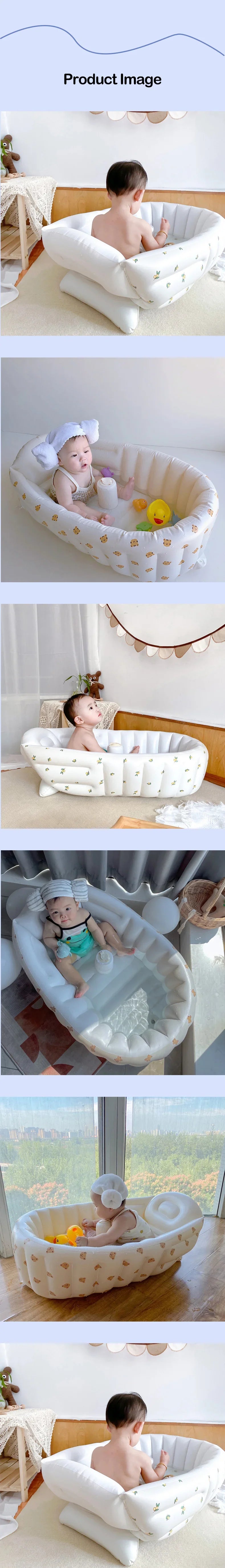 Animal Baby Inflatable Bathtub – Portable Outdoor Swimming Pool for Newborns & Kids