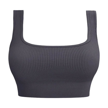 Women’s Seamless Yoga Sports Bra - Backless Fitness Crop Vest for Gym, Training & Outdoor Workouts