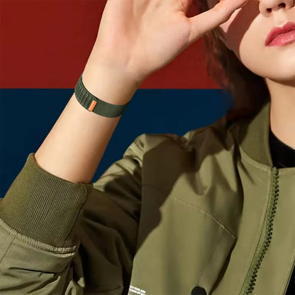 Nylon Strap for Apple Watch Band – Wave Pattern Bracelet for Ultra 2, iWatch Series 3-10, 38mm-49mm