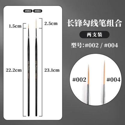 1/2/3/5PCS Rigger Artist Paint Brushes – Extra Long Fine Point Liner Brushes for Scale Models, Nail Art, Acrylic, Oil & Watercolor