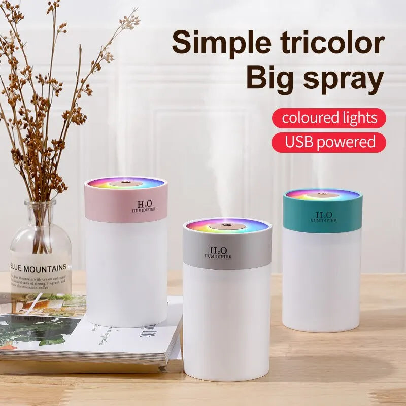 260ml Luminous Humidifier | Household Desktop Water Supplement Spray | USB Car Portable Night Light | Air Humidification