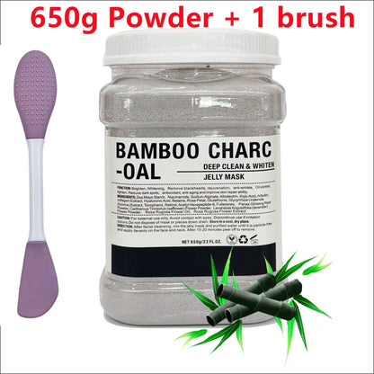 650g Chamomile & Hyaluronic Acid Facial Mask Powder – Moisturizing Rose Jelly Skin Care Mask with Silicone Brush for Elasticity Boost