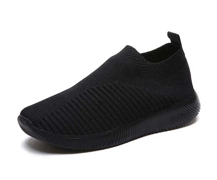 Women’s Slip-On Sock Sneakers – Breathable Flat Casual Vulcanized Sports Shoes Zapatillas