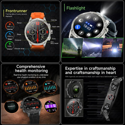 2025 Huawei & Xiaomi GPS Smartwatch for Men — 1.85" Ultra HD AMOLED Screen, 710mAh Battery & Bluetooth Call