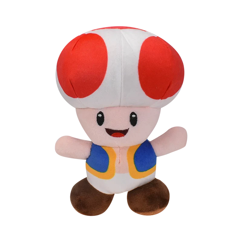 Mario Bros Plush Toys — Yellow, Blue, Red & Green Toad Toadette Stuffed Dolls | Soft Toys Birthday Gift for Kids