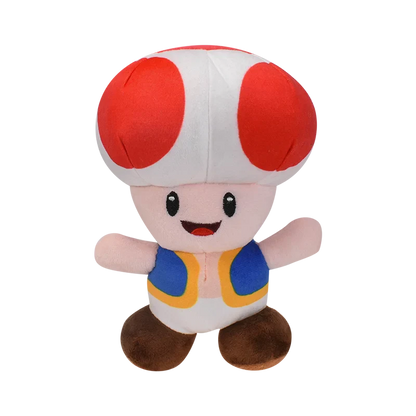 Mario Bros Plush Toys — Yellow, Blue, Red & Green Toad Toadette Stuffed Dolls | Soft Toys Birthday Gift for Kids