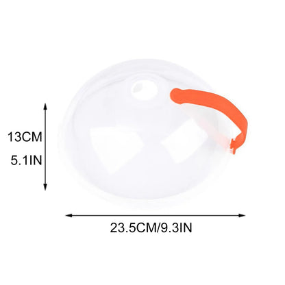 Microwave Food Cover Plate with Vents — Heat-Resistant Splatter Protector Lid, Thickened Clear Anti-Splash Cover for Kitchen Use