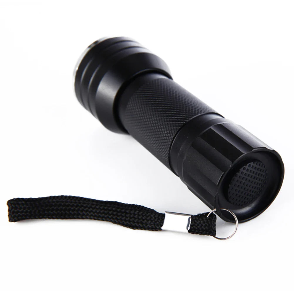 9/21LED UV Light 395nm Waterproof Flashlight – Portable Ultraviolet Torch for Nails, Black Light & Detection