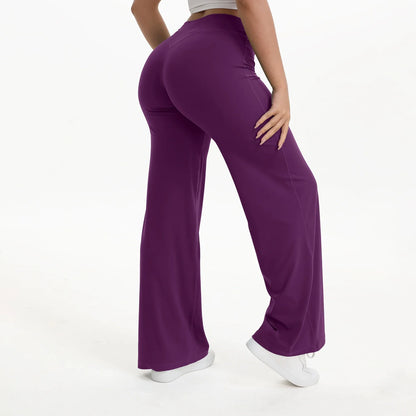 NCLAGEN SoftMotion Women’s Straight Leg Yoga Pants, Mid-Waist Gym Leggings, Naked Feel Pilates & Running Sports Trousers
