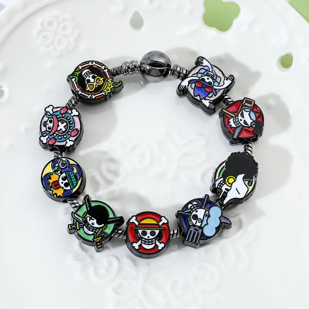 Anime Skull Charms Bracelet – DIY Pendant Vintage Bangle Jewelry
