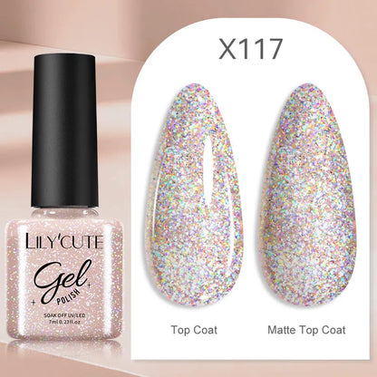 LILYCUTE 5ml Silver Metallic Liner Gel Polish – Super Bright UV Nail Art Stripe & Drawing Paint Varnish, Mirror Effect Graffiti Gel