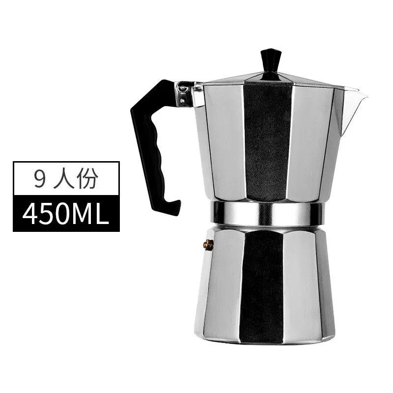 Mocha Coffee Pot - Aluminum Octagonal Stovetop Coffee & Tea Maker