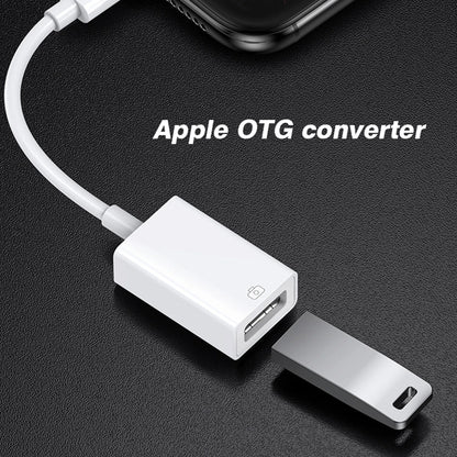 8-Pin to USB 3.0 OTG Adapter Cable – For iPhone 14/13/12/11/XR/XS/8/7 & iPad iOS 13+, Supports Mouse, Camera & Card Reader