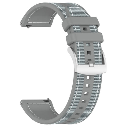 22mm Silicone & Nylon Composite Watch Band for NORTH EDGE APACHE-46 Smartwatch – Sport Replacement Bracelet Strap Correa