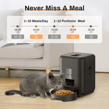 Smart Automatic Pet Feeder — Timed Cat & Dog Food Dispenser with Slow Feed Bowl