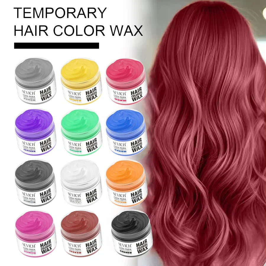 13-Color Halloween Hair Wax – 50g/120g DIY Temporary Hair Dye Cream for Men & Women, Party, Cosplay & Daily Use