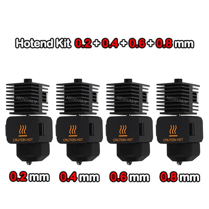 Bambu Lab A1 Mini Hardened Steel Hotend Kit - 0.2 0.4 0.6 0.8mm Nozzle Replacement Accessory for 3D Printer