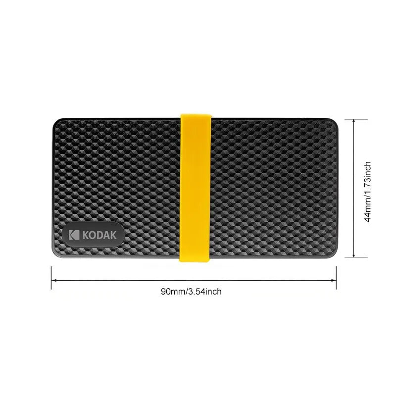 Kodak X200 Portable SSD: High-Speed USB 3.1 Type C External Drive - Available in 2TB, 1TB, 512GB, and 256GB Capacities for PS4, Laptop, MacBook, PC