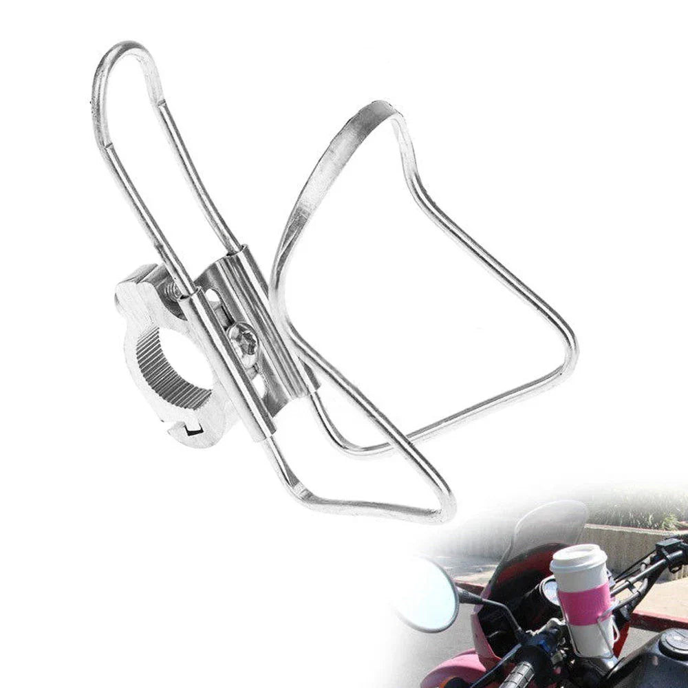 Bike Water Bottle Holder – Aluminum Alloy Handlebar Mount, Cycling Bottle Cage for Mountain Bikes, 1x Bracket