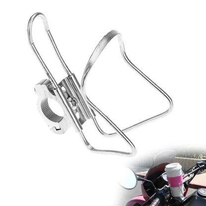 Bike Water Bottle Holder – Aluminum Alloy Handlebar Mount, Cycling Bottle Cage for Mountain Bikes, 1x Bracket