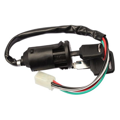 ATV Ignition Switch Key with Wire & Lock — Compatible with 50cc-250cc Quad & Dirt Bikes