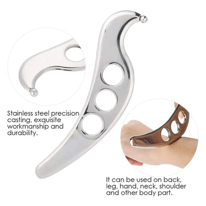 Stainless Steel Gua Sha Tool — Massage Scraping Board for Pain Relief, Myofascial Release & Physical Therapy