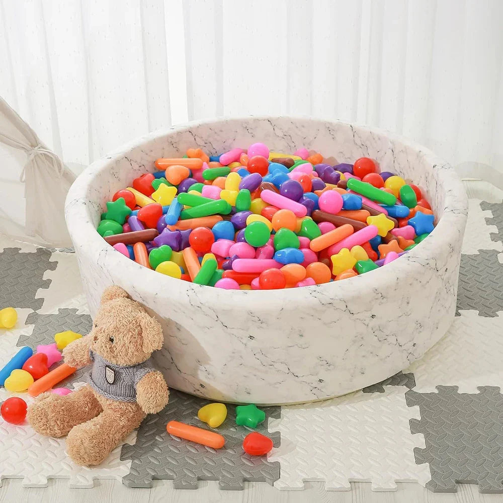 Colorful Baby Plastic Balls — Water Pool & Ocean Wave Balls with Basketball Hoop for Kids, Outdoor Tent Playhouse Toys