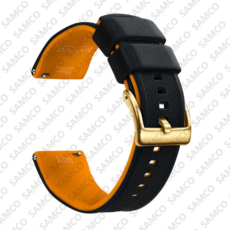 Premium Silicone Watch Band – Quick Release Rubber Strap, 18mm 20mm 22mm Replacement Watchband