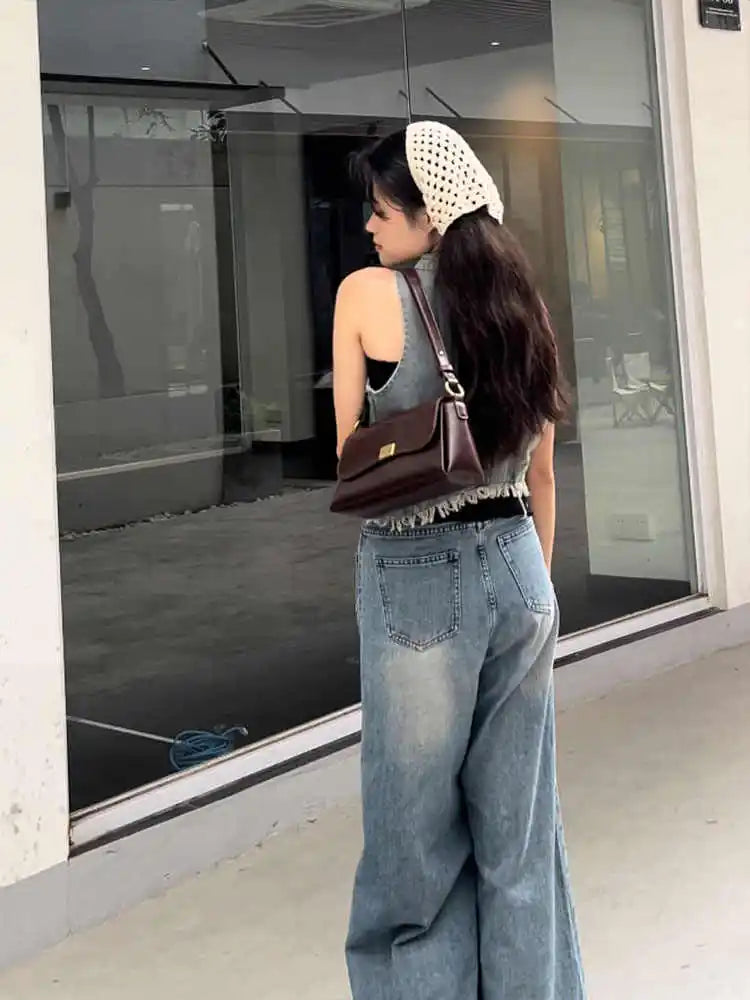 Retro Underarm Bag for Women – New Autumn Winter Fashion, Solid Color PU Leather Handbag, Casual Commuter Single Shoulder Bag