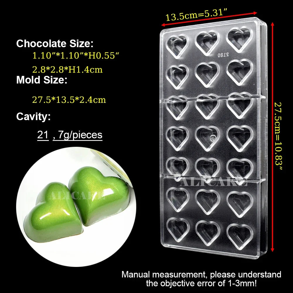 3D Polycarbonate Chocolate Mold - Sphere Diamond Chocolate Bomb & Bonbon Baking Mold for Professional Candy Making