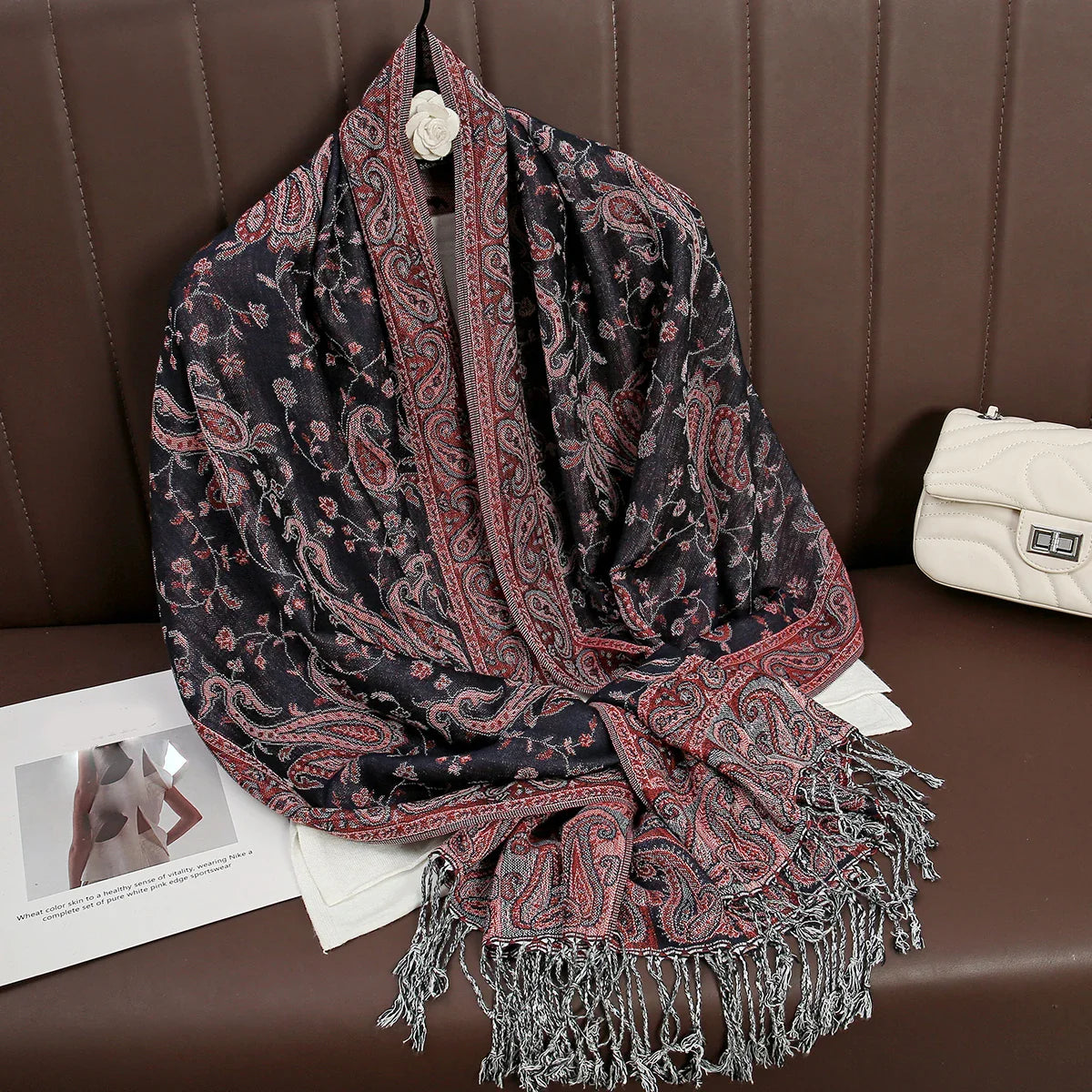 Luxury Autumn Cashmere Pashmina Shawl – Warm Winter Scarves for Women, Printed Cotton Foulard Stole Scarf 2023