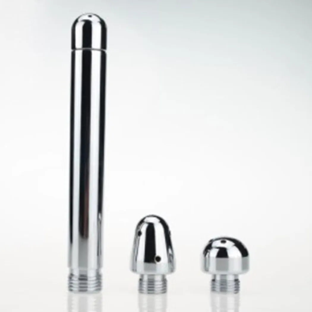 Anal Douche Enema Set – Aluminum Shower with 3 Nozzle Options for Complete Cleansing