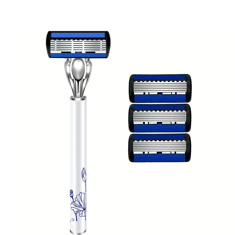 Classic 6-Layer Safety Razor – Manual Shaver for Men’s Shaving & Women’s Hair Removal